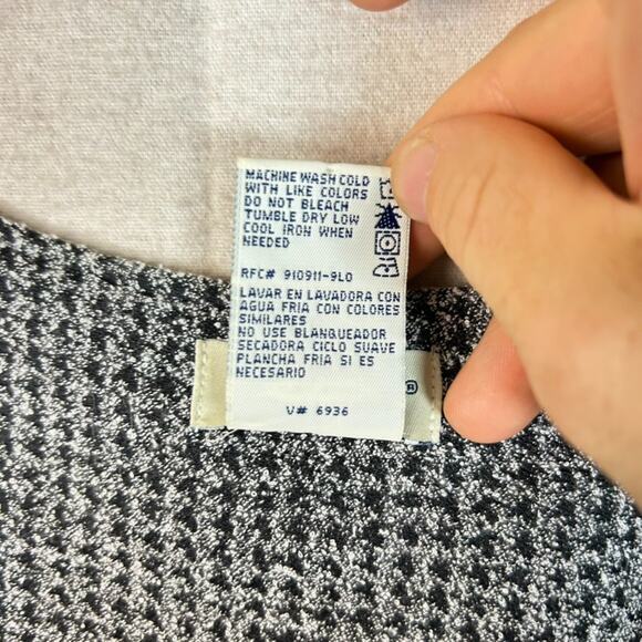 Vintage White Stag Womens Button Front Jumper Dress Size L Teacher Tweed Modest - Picture 4 of 7